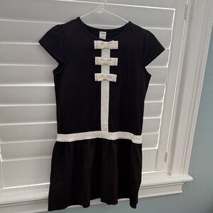 Gymboree Classic Black Dress with White Bow Accents